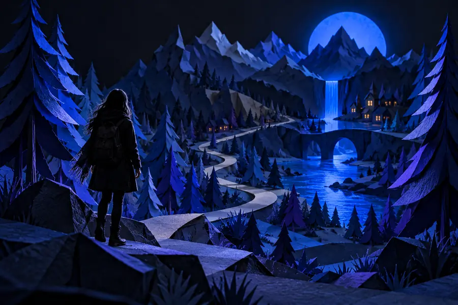 Paper forest concept used as a visual starting point